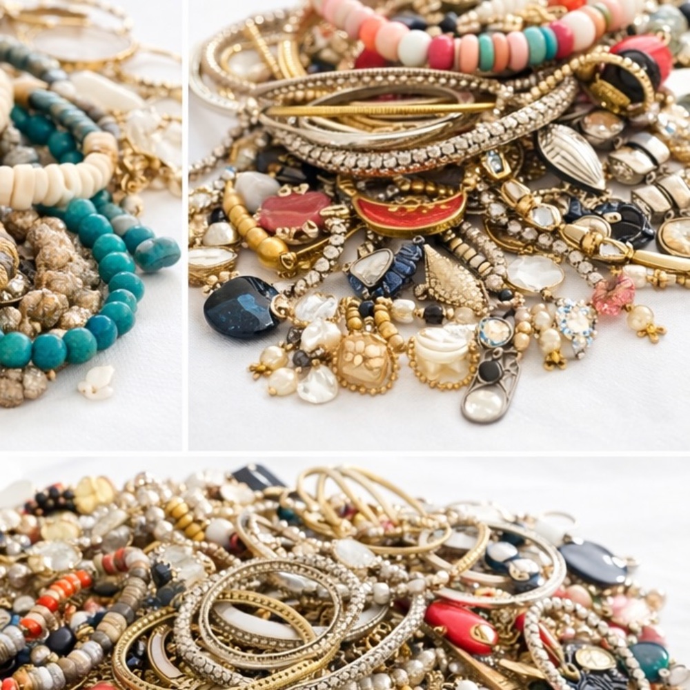 100 pieces Fashion Mixed Color Jewelry Set